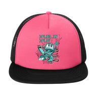 Plug In  Play Music Geek Cartoon Foam Snapback Hat | Artistshot