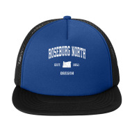 Roseburg North Oregon Or Vintage Athletic Sports Design T Shirt Foam Snapback Hat | Artistshot