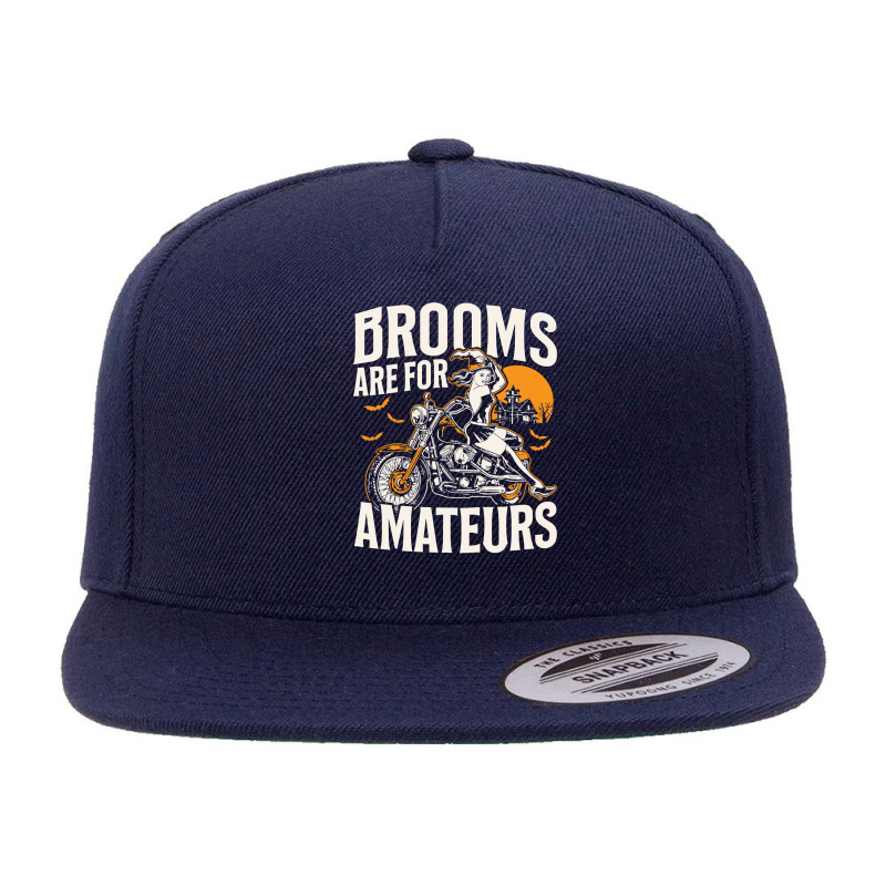 Cycling Brooms Are For Amateurs Witch Biker Halloween Funny336 5 panel snapback cap by coolquirrell | Artistshot