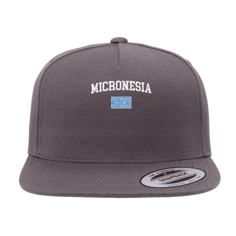 Retro Micronesia Flag Vintage Micronesian Flag Micronesian T Shirt 5 panel snapback cap by johnjosephmenk | Artistshot