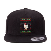 Santa Chicken Wrapped Up In Christmas Tree Lights Holiday 5 Panel Snapback Cap | Artistshot