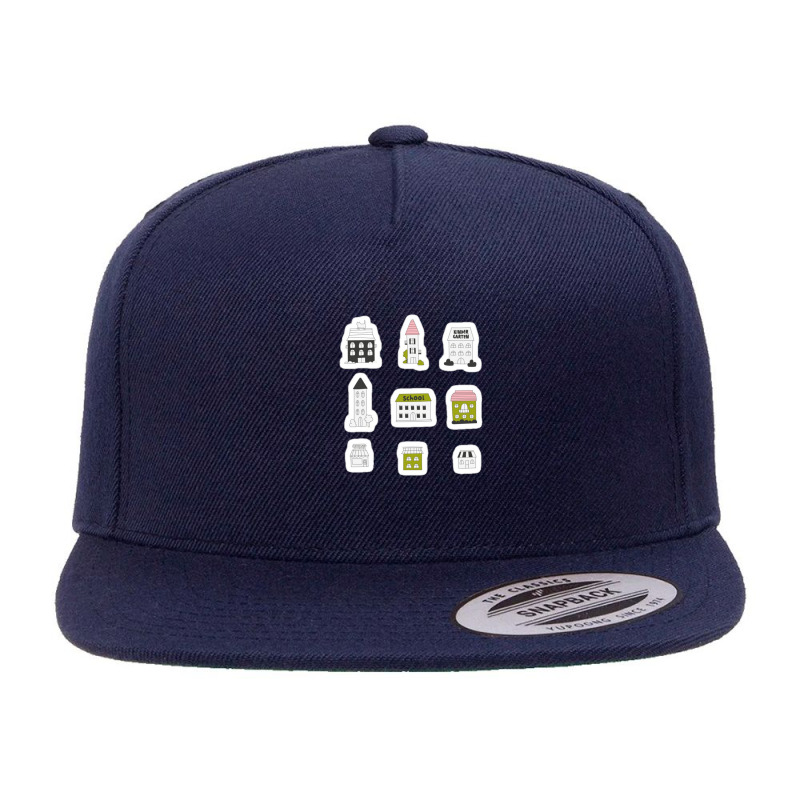 Funny Abstract Geometric Arc Design 49756761 5 panel snapback cap by didi22 | Artistshot