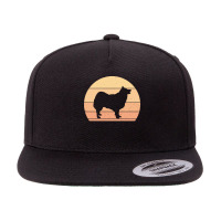 Icelandic T  Shirt Retro Sunset Icelandic Sheepdog T  Shirt 5 Panel Snapback Cap | Artistshot