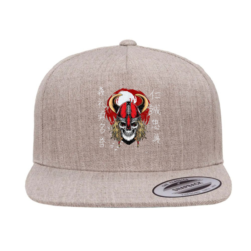 Nordic Mythology Skeleton Head With Viking Helmet T Shirt 5 Panel Snapback Cap | Artistshot