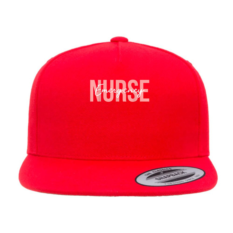 Nurse Er Nurse Emergency Room Nurse Registered Nurse 5 Panel Snapback Cap | Artistshot