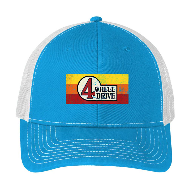 4 Wheel Drive Vintage 4x4 Overland Emblem With Stripes 4wd Pa Trucker Cap by komporgass | Artistshot