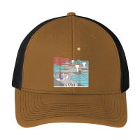 Vintage Retro Pluto National Park   Visit Pluto Linear Art Pa Trucker Cap | Artistshot