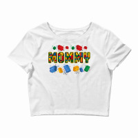 Mom Brick Builder Funny Blocks Master Builder T Shirt Crop Top | Artistshot