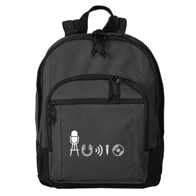 Audio Symbols From Sound, Music, Live Production, Engineer T Shirt Basic Backpack | Artistshot