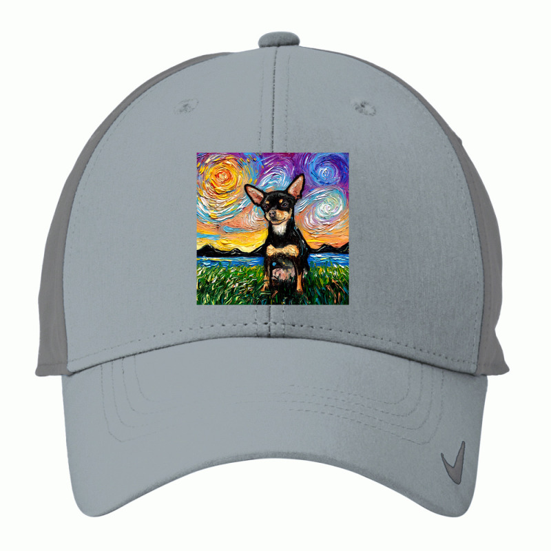 Short Hair Black And Tan Chihuahua Night,chihuahua Nike Dri-FIT Cap by lissaaniart | Artistshot