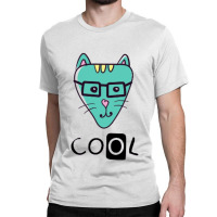 Cool Cat Slogan And Face Cat Classic T-shirt | Artistshot