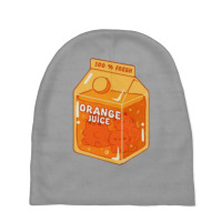 Orange Juice   Cute Orange Cat Baby Beanies | Artistshot