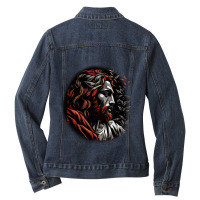 Jesus Ladies Denim Jacket | Artistshot