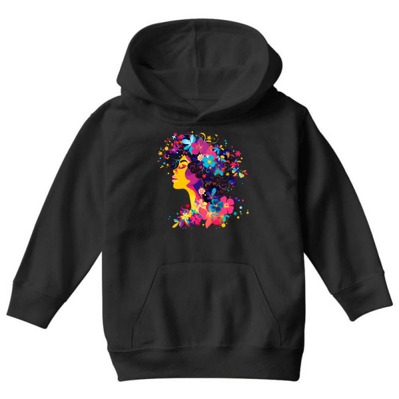 Woman And Flower Youth Hoodie by mailson | Artistshot