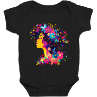 Woman And Flower Baby Bodysuit | Artistshot