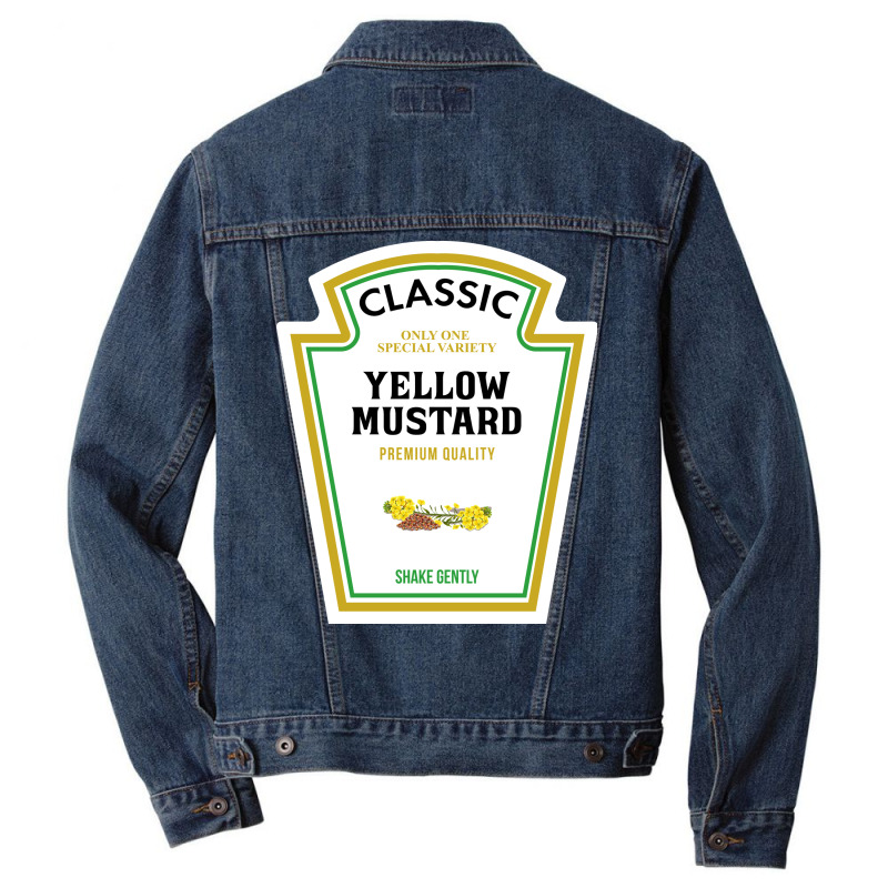 Classic Yellow Mustard Halloween Men Denim Jacket | Artistshot