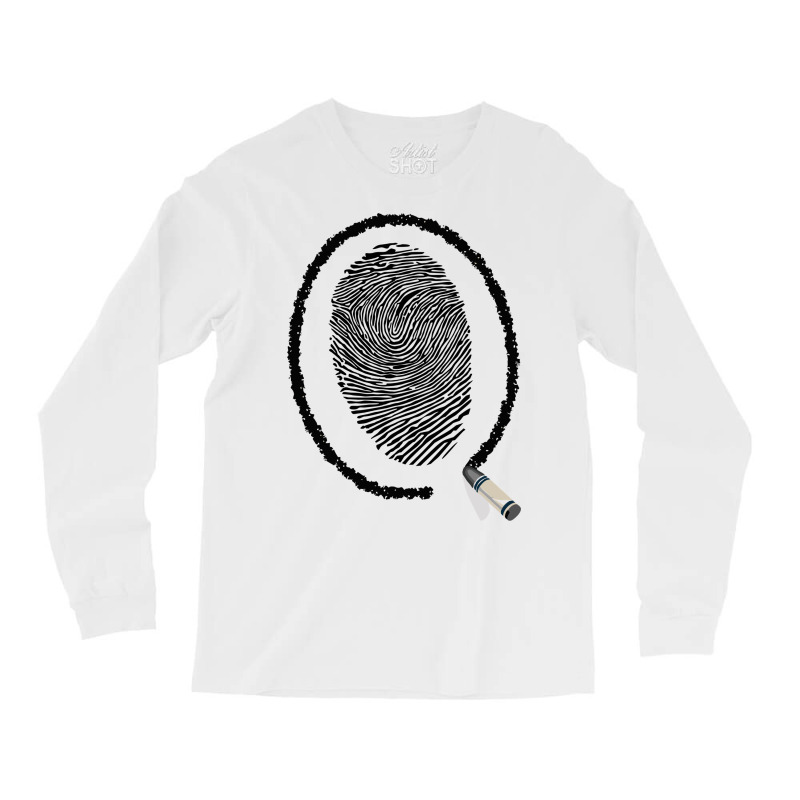 Fingerprint Long Sleeve Shirts by HRC Design | Artistshot