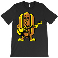 Funny Hotdog Playing Guitar Music T-shirt | Artistshot