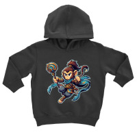 Battle Monkey With Magical Staff Toddler Hoodie | Artistshot