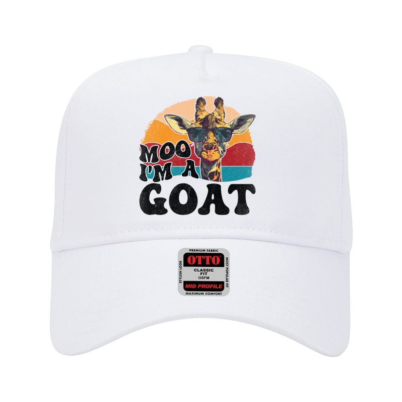 Moo I'm A Goat Giraffe Lover Funny Zoo Animal Cost Adjustable Baseball Cap by Charity Aduset | Artistshot