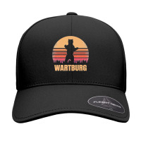 Wartburg Tennessee Vintage Bear Distressed Retro 80s Sunset Premium Seamless Cap | Artistshot