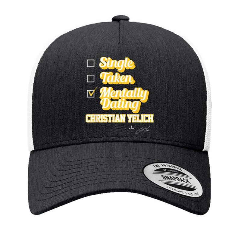 Single Taken Mentally Dating Christian Yelich Video Games Character Yupoong Trucker Cap by Aria-Proctor | Artistshot