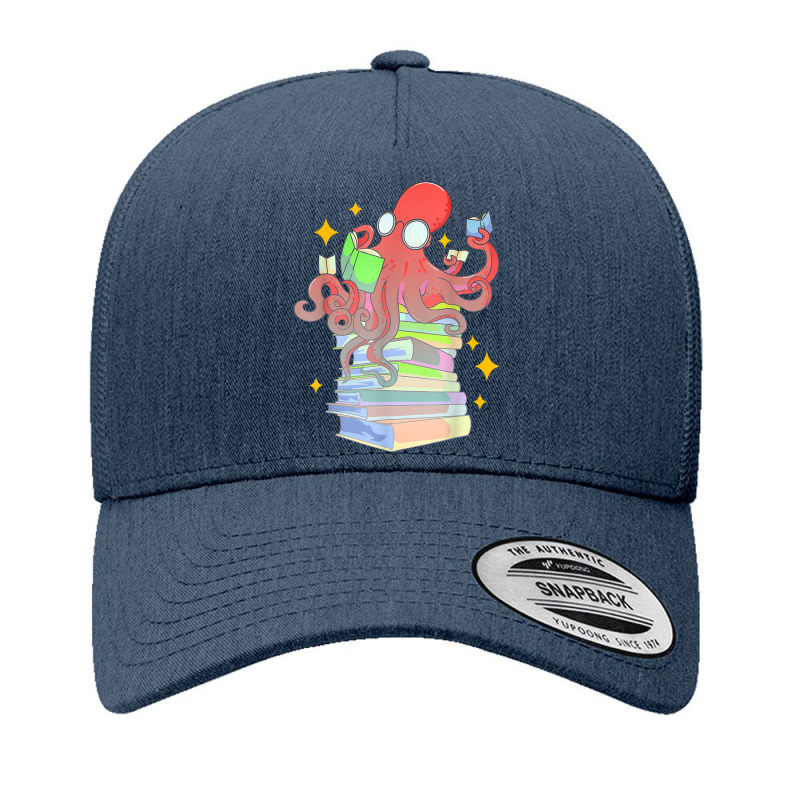 Book Lovers Octopus Reading Kids Girls Womens Cute Bookworm Vintage Yupoong Trucker Cap by HailieDesign | Artistshot