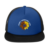 Accept Understand Love Sunflower Leopard Autism Teacher Foam Snapback Hat | Artistshot