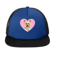 Yorkshire Terrier Valentines Day Pink Heart Yorkie Dog Lover Premium T Foam Snapback Hat | Artistshot