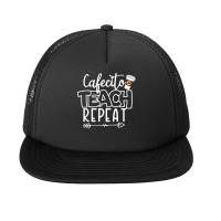 Cafecito Teach Repeat Bilingual Spanish Teacher Bilingue T Shirt Foam Snapback Hat | Artistshot