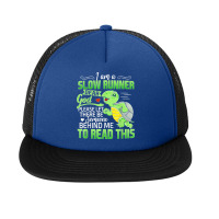 I Am A Slow Runner Vintage Turtle Lover Running Marathon Foam Snapback Hat | Artistshot