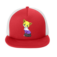 Nonbinary Fox Anime Style Pride Lgbtq Transgender Foam Snapback Hat | Artistshot