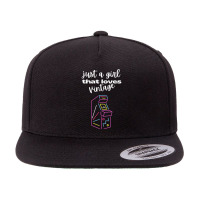 Just Girl That Loves Vintage Games With Retro Arcade Game T Shirt 5 Panel Snapback Cap | Artistshot