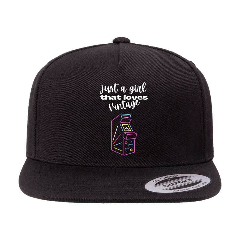 Just Girl That Loves Vintage Games With Retro Arcade Game T Shirt 5 panel snapback cap by haocovaccaj | Artistshot