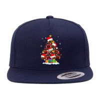 Football Christmas Tree Football Ball Santa Hat Funny Xmas Pajamas 282 5 Panel Snapback Cap | Artistshot