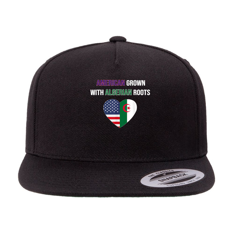 American Grown With Algerian Roots T Shirt 5 Panel Snapback Cap | Artistshot