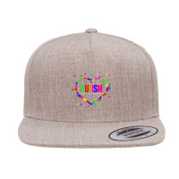 Autism Awareness Heart Accept Understand Love 5 Panel Snapback Cap | Artistshot