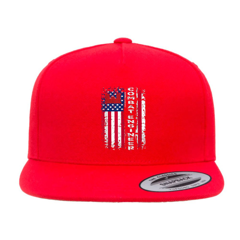 Combat Engineer Distressed American Flag   U.s. Military 5 panel snapback cap by daniellepaine | Artistshot