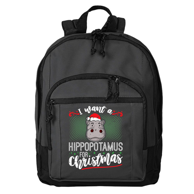 Hippopotamus I Want A Hippopotamus For Christmas Kid Women Men 67 Hipp Basic Backpack | Artistshot