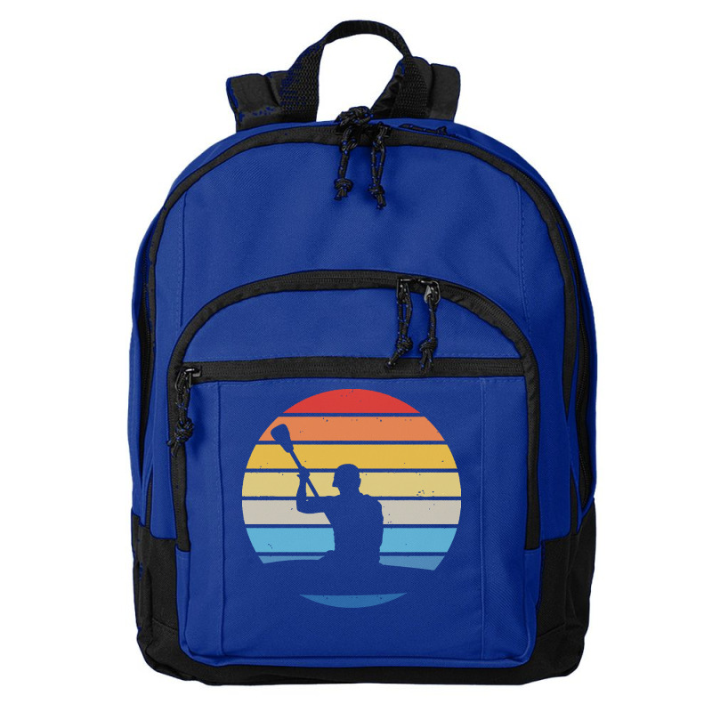 Canoe T  Shirt Canoeing Silhouette On A Distressed Retro Sunset Produc Basic Backpack | Artistshot