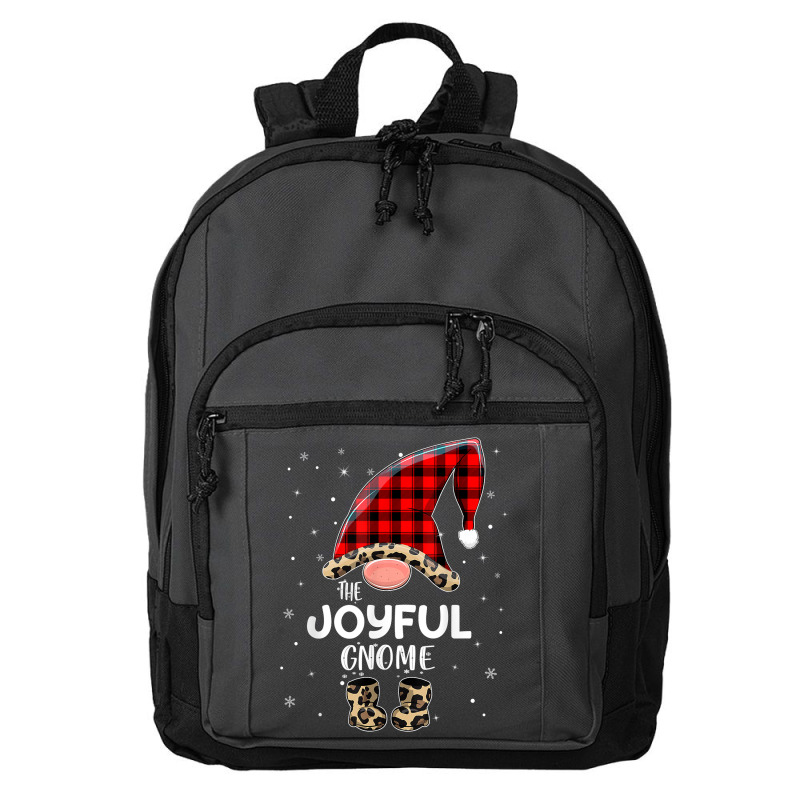 Joyful Gnome Buffalo Plaid Matching Family Christmas Pajama T Shirt Basic Backpack | Artistshot