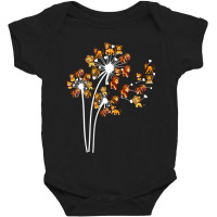 Womens Womens Floral Lion Dandelion Wild Animals Baby Bodysuit | Artistshot