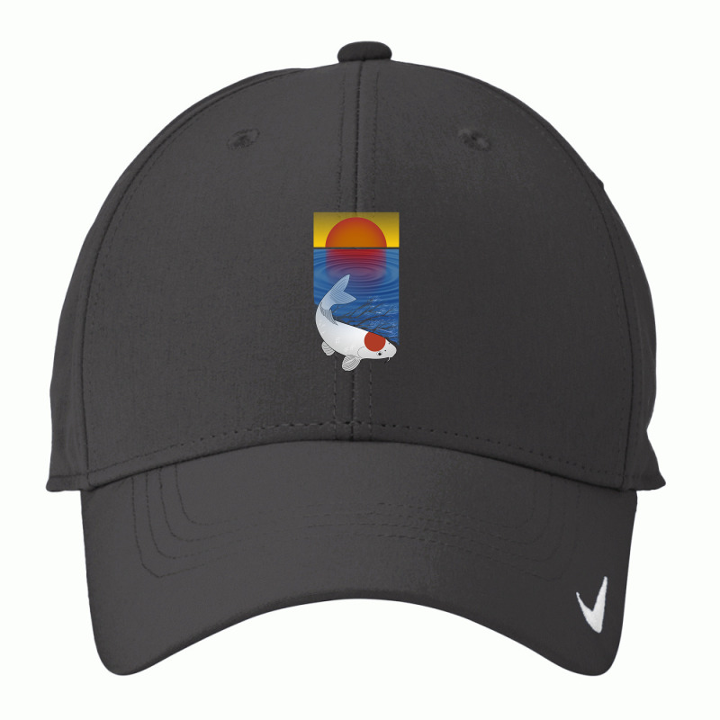 Sunset Meditation Yoga Koi Fish Lover Art Nike Dri-FIT Cap by tasmilacaravi | Artistshot