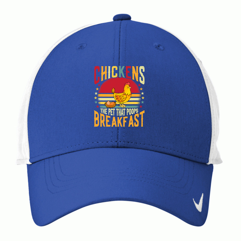 Chicken Cock Chickens The Pet That Poops Breakfast Sarcastic Chicken 9 Nike Dri-FIT Cap by offensejuggler | Artistshot