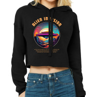 Alien Abduction Cropped Hoodie | Artistshot