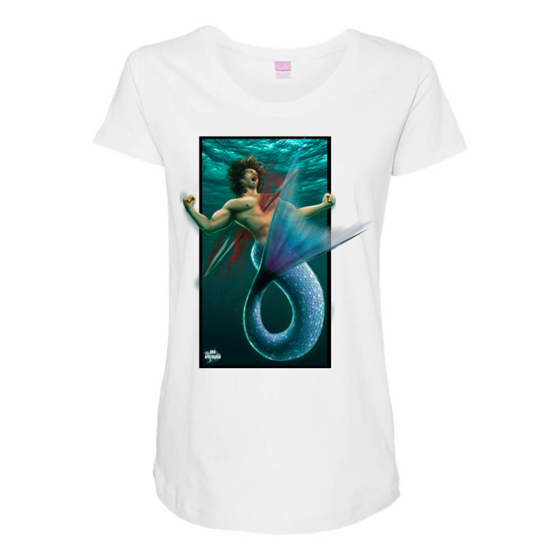 Merman Maternity Scoop Neck T-shirt by NRO Arte Digital | Artistshot