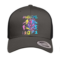 Awesome Since 1971. Agility Dog Training Graffiti Design T Shirt Retro Trucker Cap | Artistshot