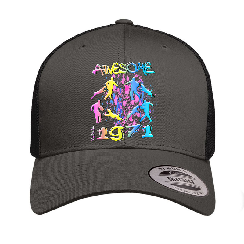 Awesome Since 1971. Agility Dog Training Graffiti Design T Shirt Retro Trucker Cap by sowleomballoucgp | Artistshot