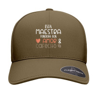 Womens Maestra Amor Cafecito Bilingual Spanish Teacher T Shirt Seamless Cap | Artistshot