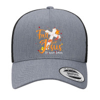 Fall For Jesus He Never Leaves Canada Maples Yupoong Trucker Cap | Artistshot